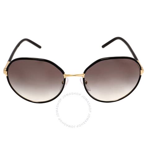 Prada Grey Gradient Round Ladies Sunglasses PR